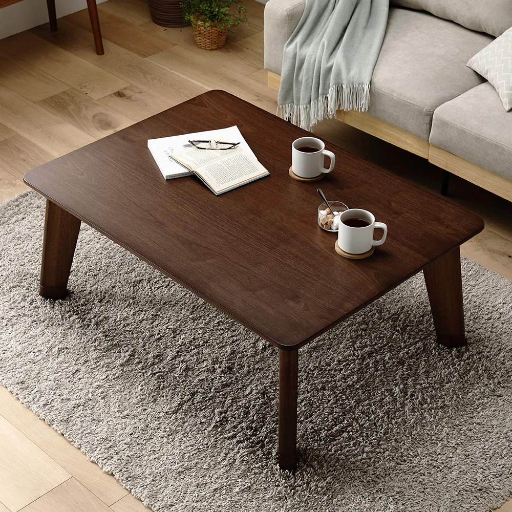 継脚式 超薄型ヒーター 天然木突板 こたつテーブル 75×105cm(長方形) ナチュラルアッシュ - Image 23