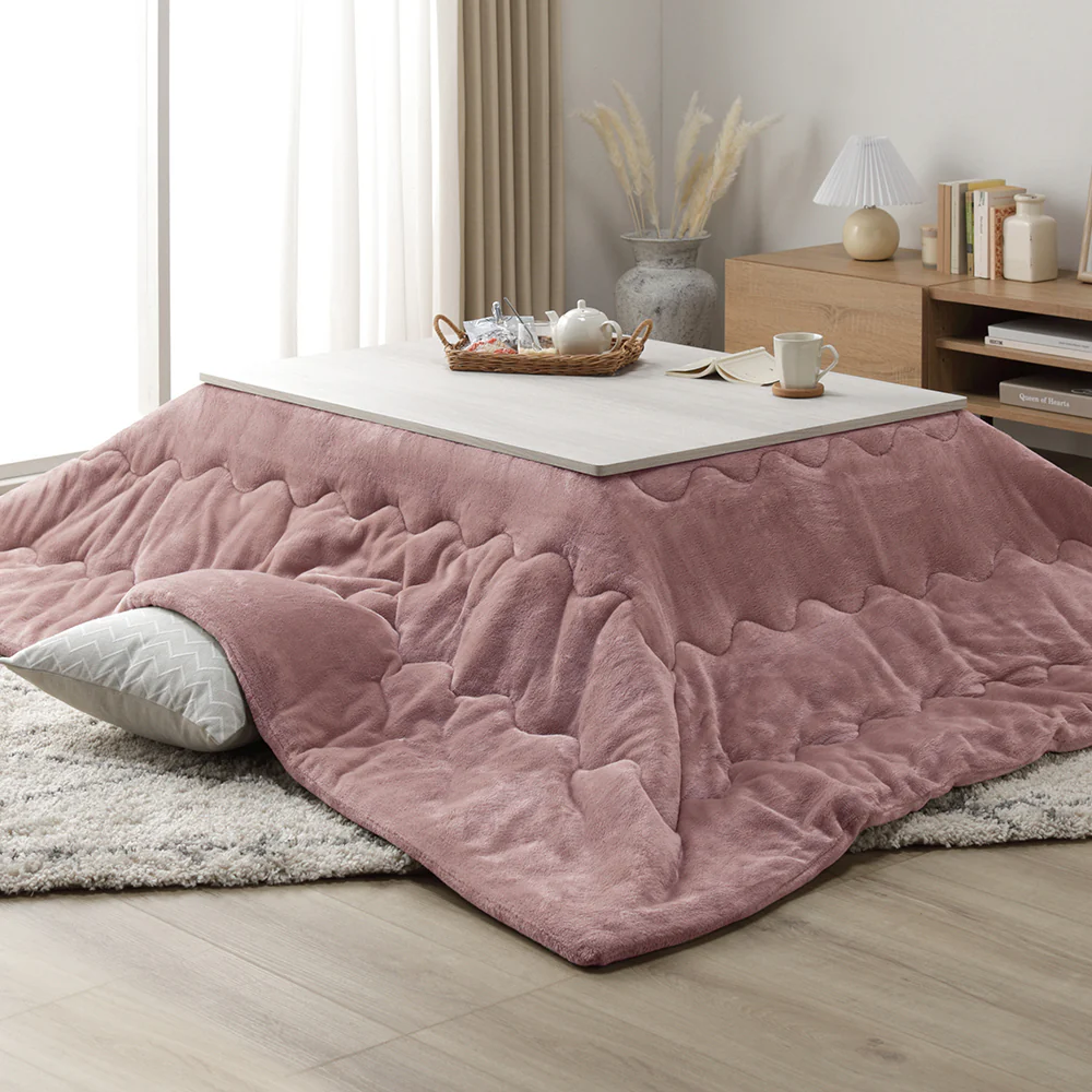 折りたたみ式 こたつ 2点セット (テーブル+掛け布団) 長方形(約105×75cm) グレージュ/ウォールナット・ホワイト - Image 31