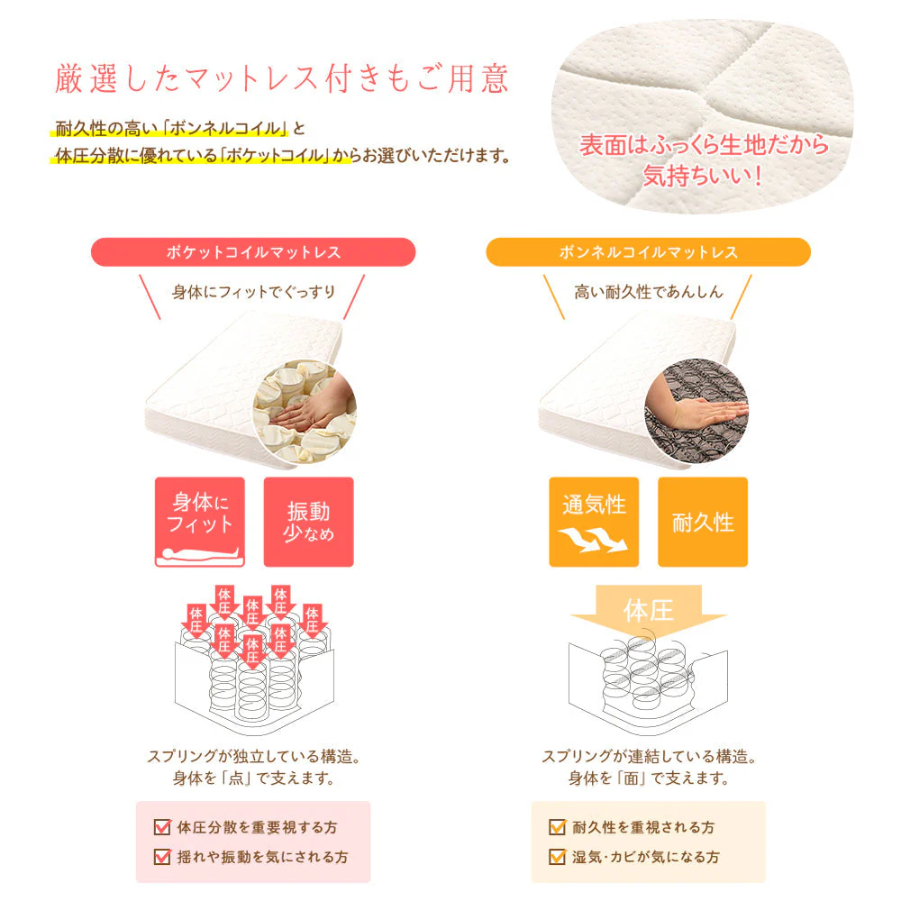 カントリー調ベッド『Ecruエクル』ミドルタイプ[床下20～32cm] ライトブラウン - Image 8