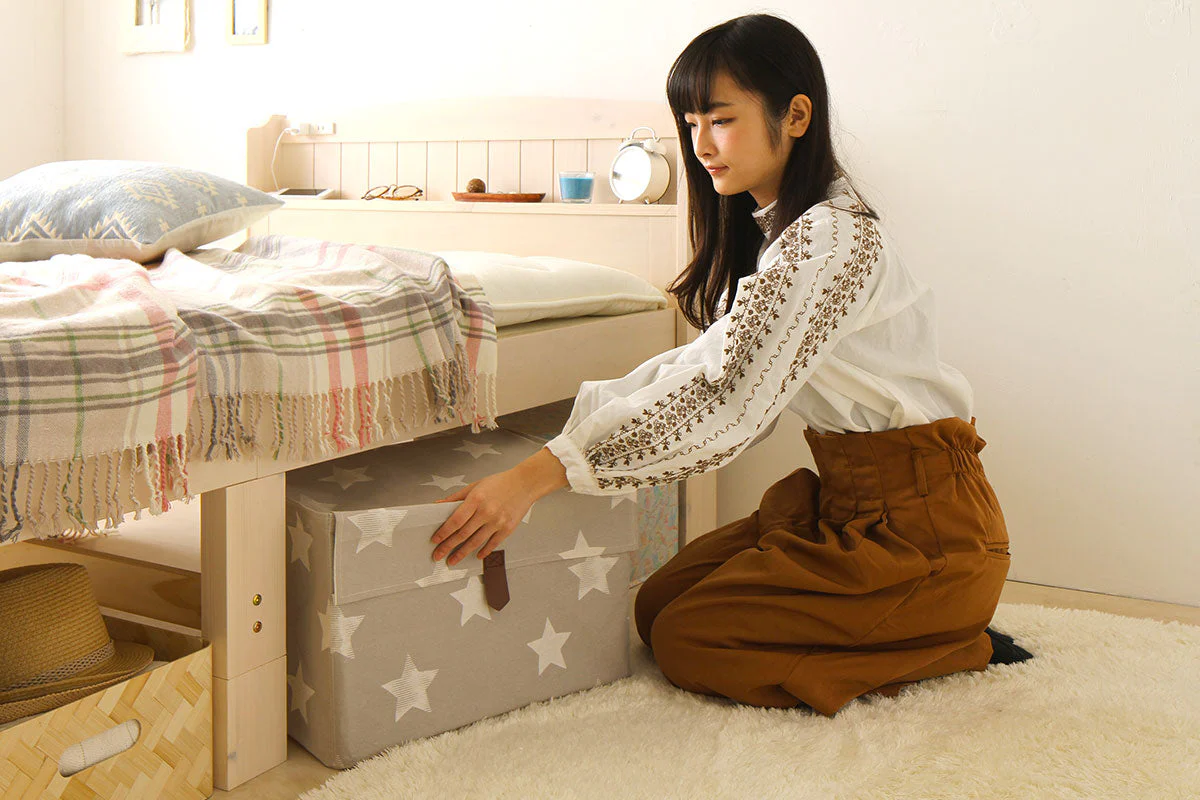 カントリー調ベッド『Ecruエクル』ミドルタイプ[床下20～32cm] ナチュラル - Image 25