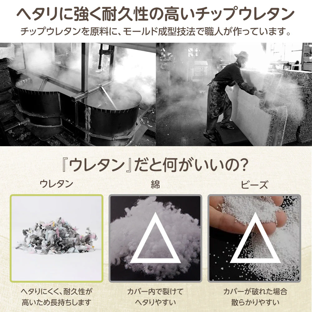 極厚 低反発クッション 『Pastel パステル』 スクエア グリーン - Image 6