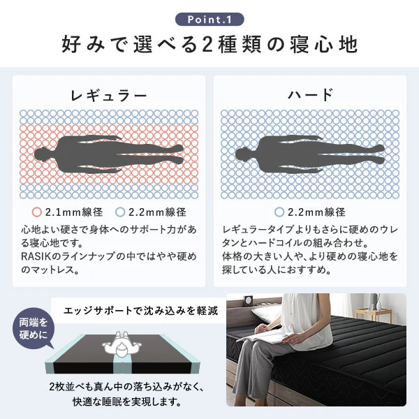 ヘッドレス引き出し収納ベッド ブラウン - Image 15