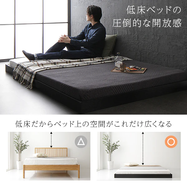 ヘッドレス すのこフロアベッド ホワイト - Image 3