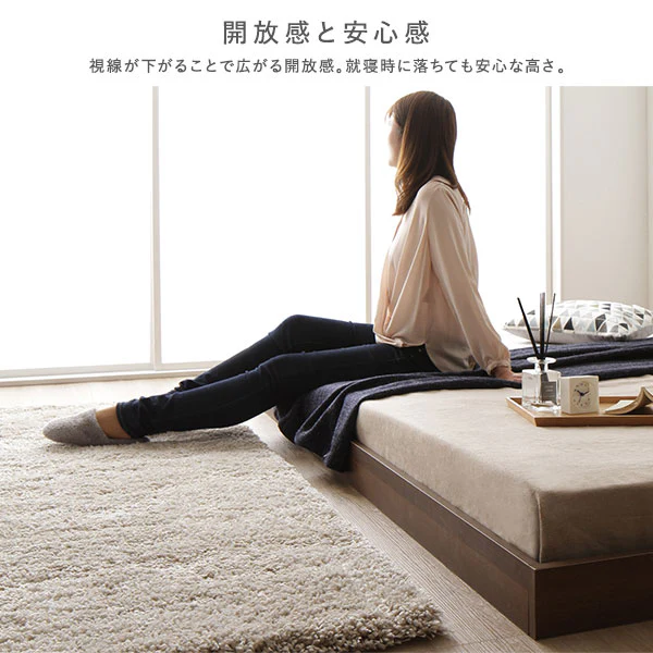 ヘッドレス すのこフロアベッド ナチュラル - Image 5