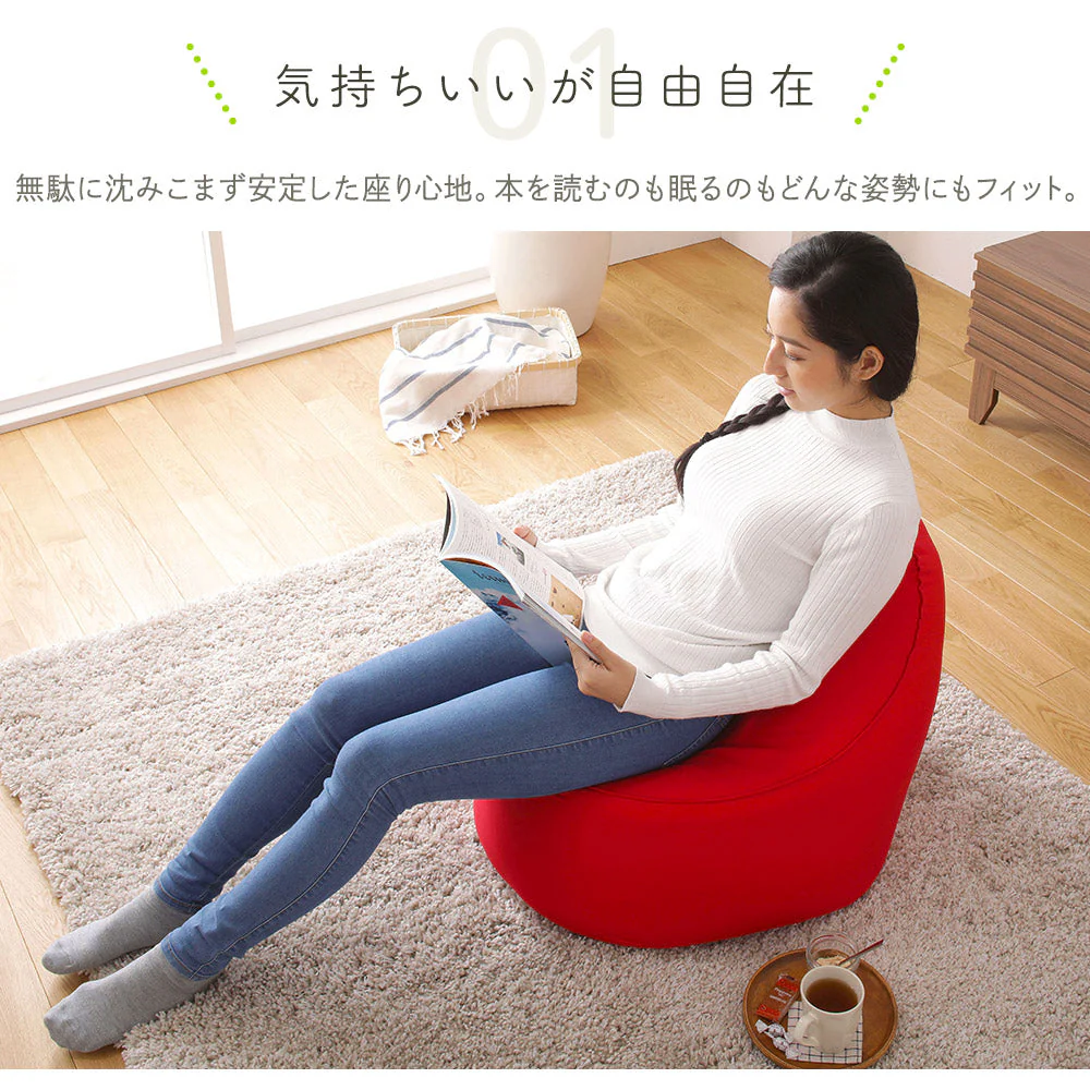 ビーズクッション しずく型タイプ ブラウン - Image 2