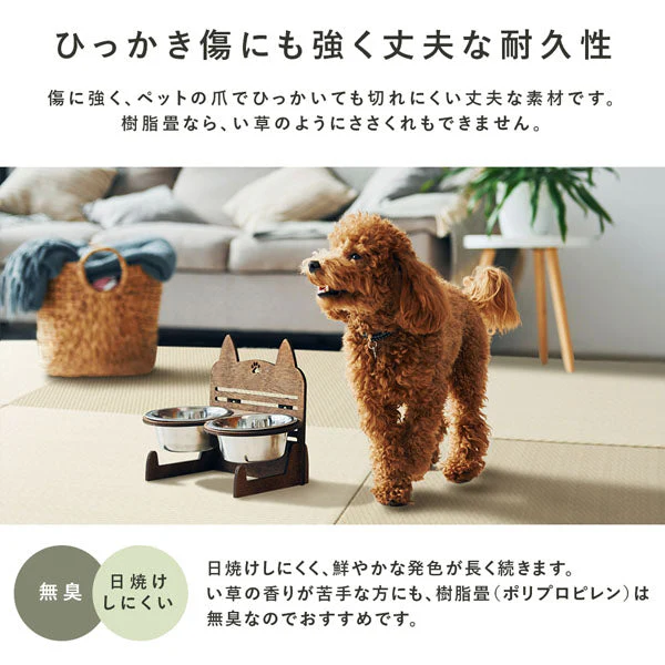 水拭き可 軽量 い草風 置き畳 ユニット畳 65cm幅 【単色】【4枚セット】ライトグレー - Image 14