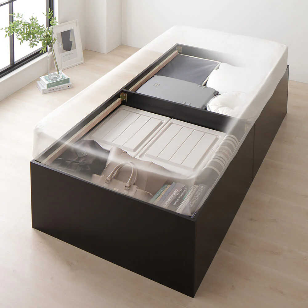 大容量640L収納ベッド ブラウン - Image 32