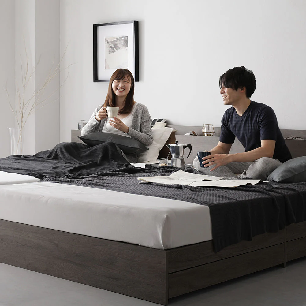 引き出し収納付きベッド 『Serest セレスト』 2台セット ナチュラル - Image 42