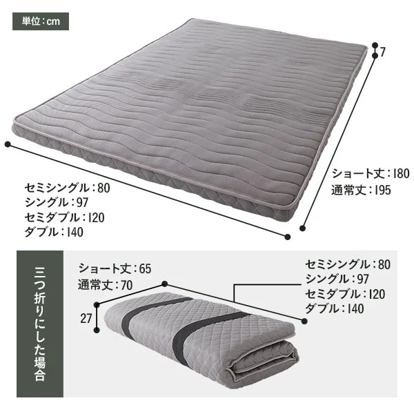 折り目のない三つ折りポケットコイルマットレス - Image 12