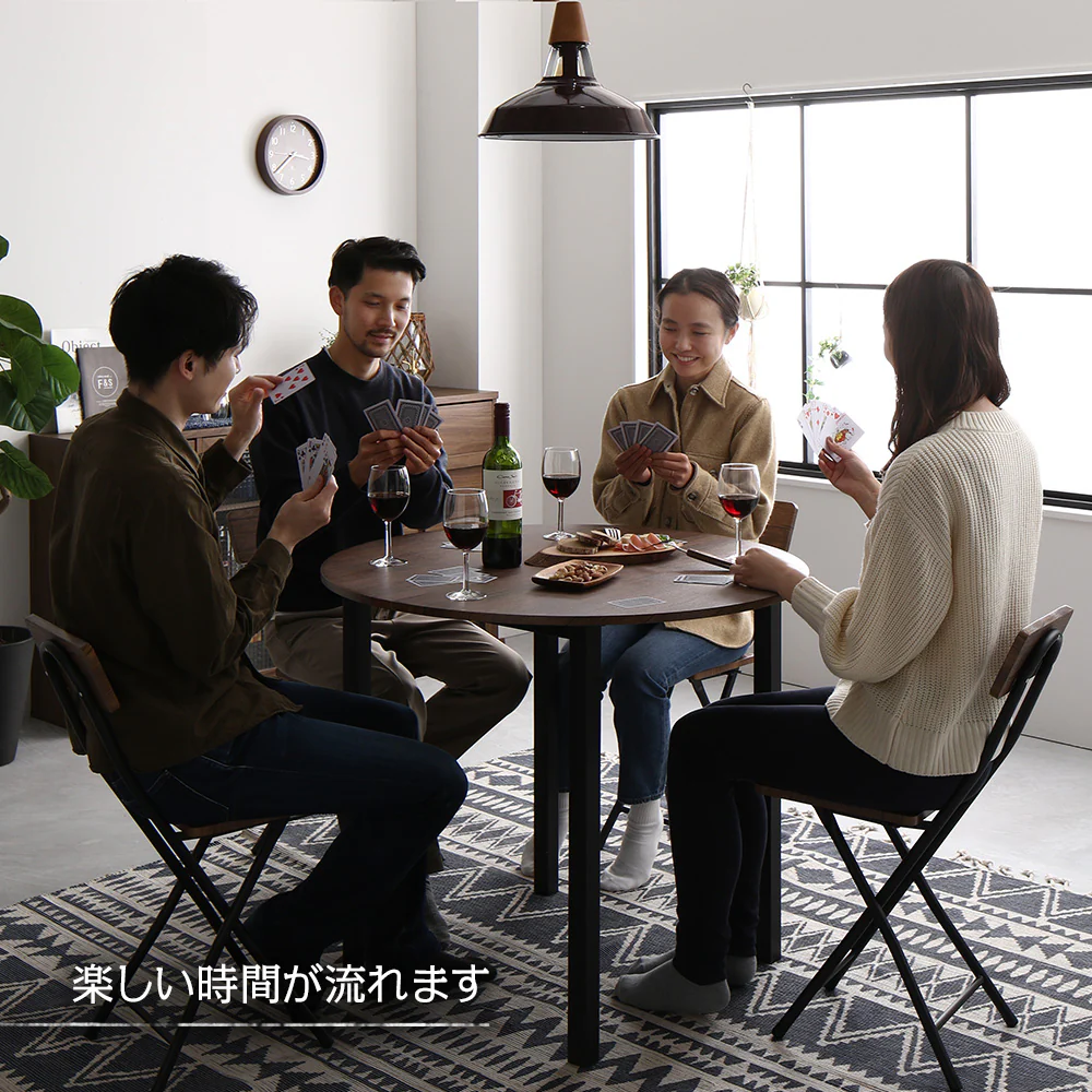 円形 ダイニングテーブル ブラウン×ブラック - Image 15