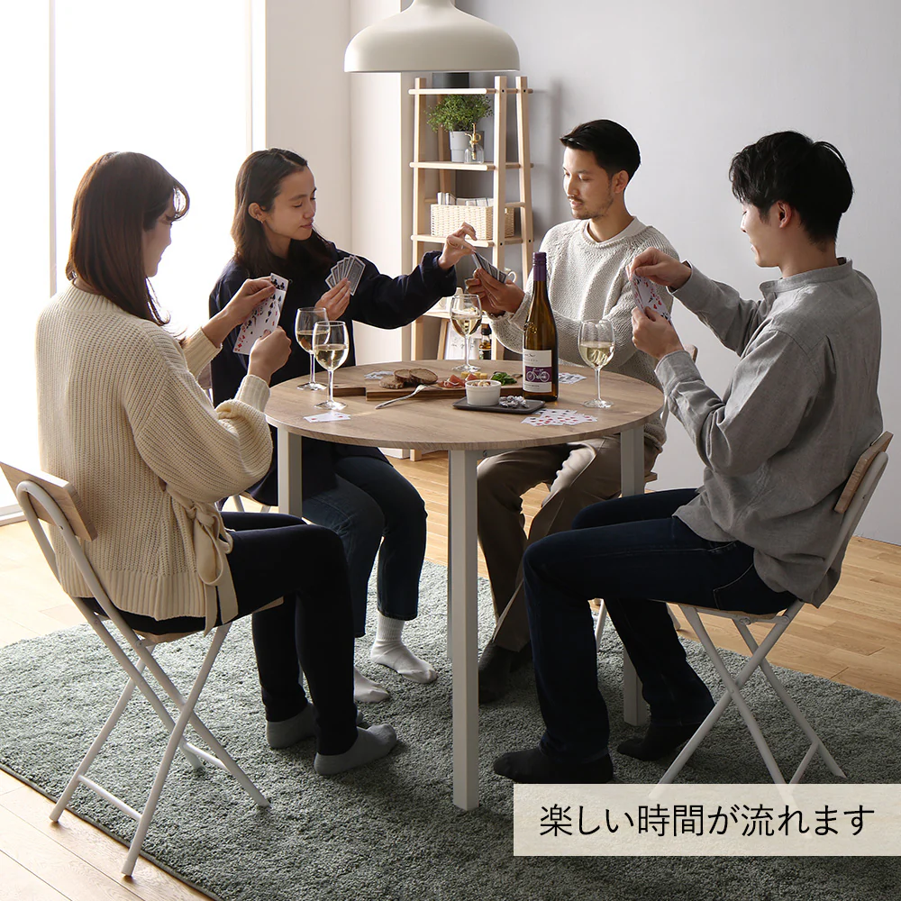 円形 ダイニングテーブル ブラウン×ブラック - Image 20