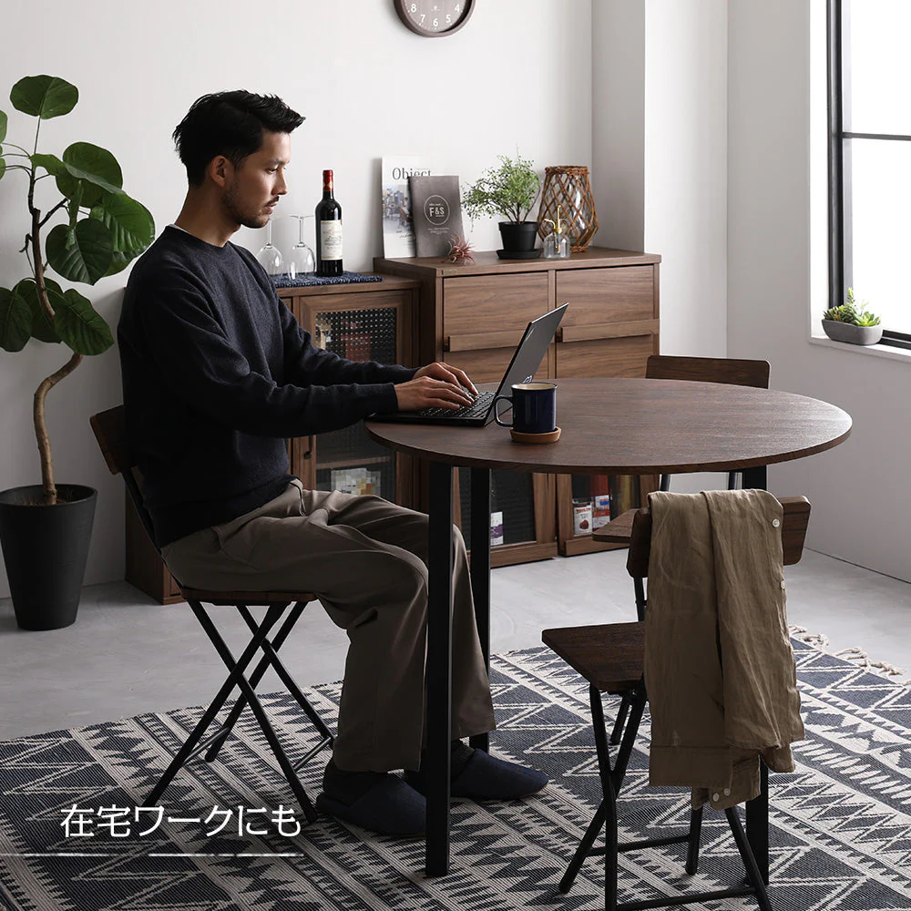 円形 ダイニングテーブル ストーン×ブラック - Image 19