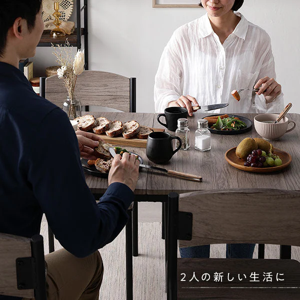 角型 ダイニングテーブル グレージュ×ブラック - Image 14