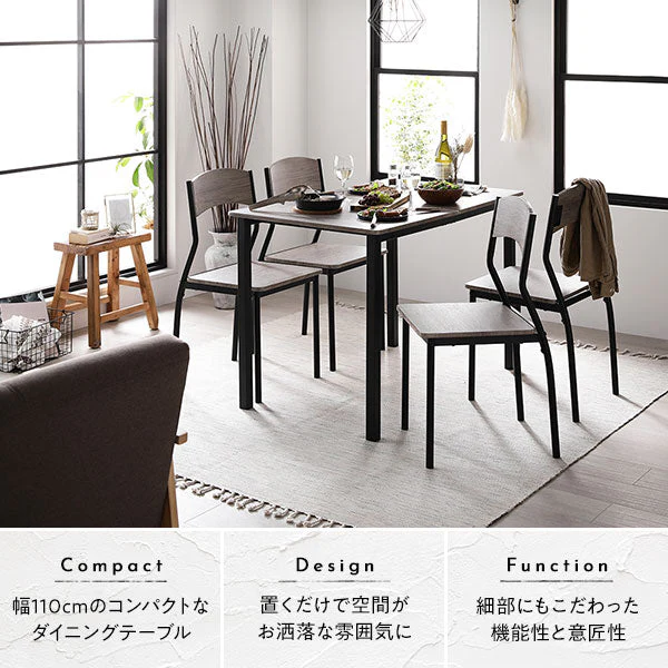 角型 ダイニングテーブル グレージュ×ブラック - Image 6