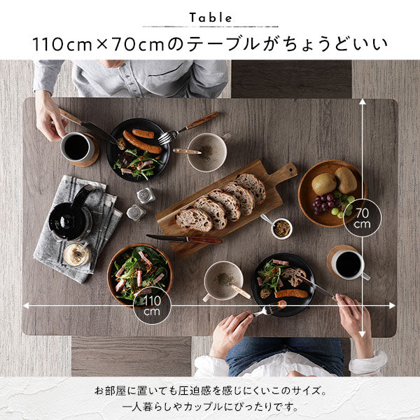 角型 ダイニングテーブル グレージュ×ブラック - Image 8