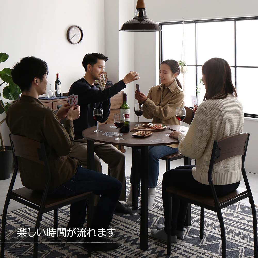 円形ダイニングセット（テーブル＋シンプルデザインチェア）ナチュラル×ホワイト - Image 21