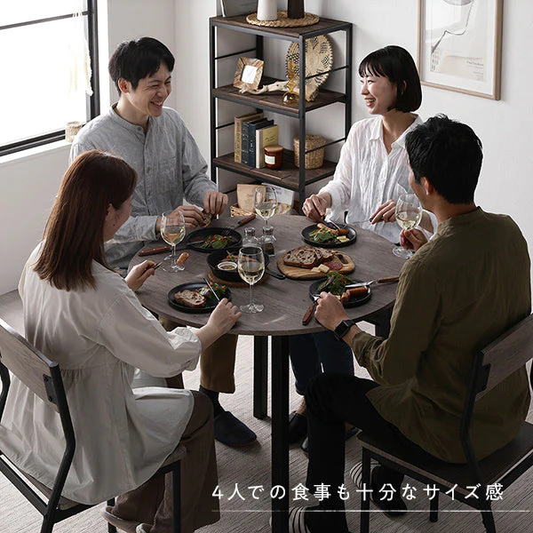 円形ダイニングセット（テーブル＋シンプルデザインチェア）グレージュ×ブラック - Image 17