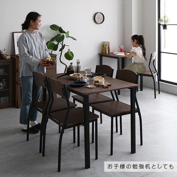 6人掛けダイニングセット（テーブル＋シンプルデザインチェア）ブラウン×ブラック - Image 15