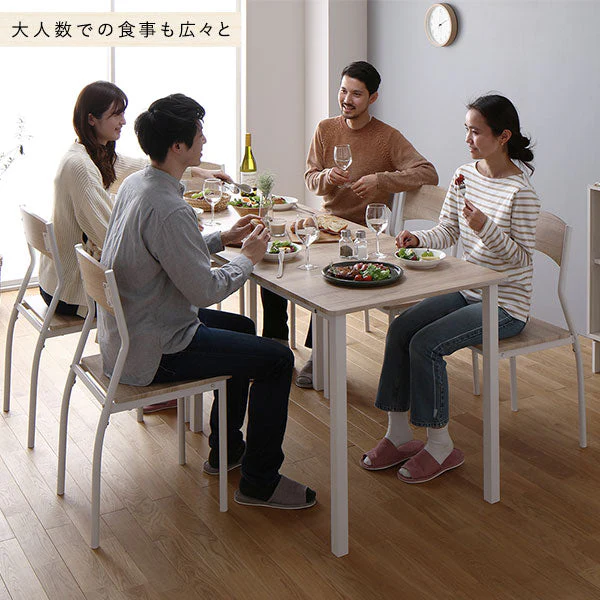 6人掛けダイニングセット(テーブル+シンプルデザインチェア)ナチュラル×ホワイト - Image 19