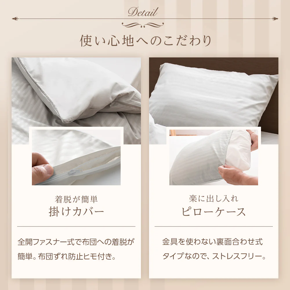 ホテルタイプ シーツセット マットレス用 ネイビー - Image 6