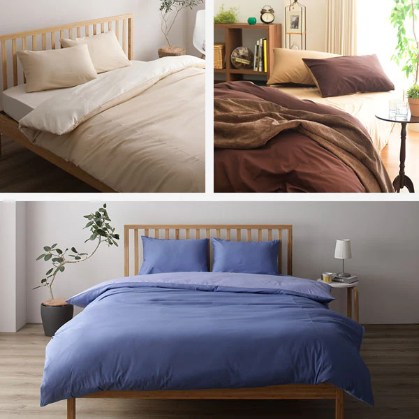 【K～WK280 受注生産】綿100% 天然シルク成分配合 国産寝具 ボックスシーツ 単品 S～WK280 ラベンダーサックス - Image 5
