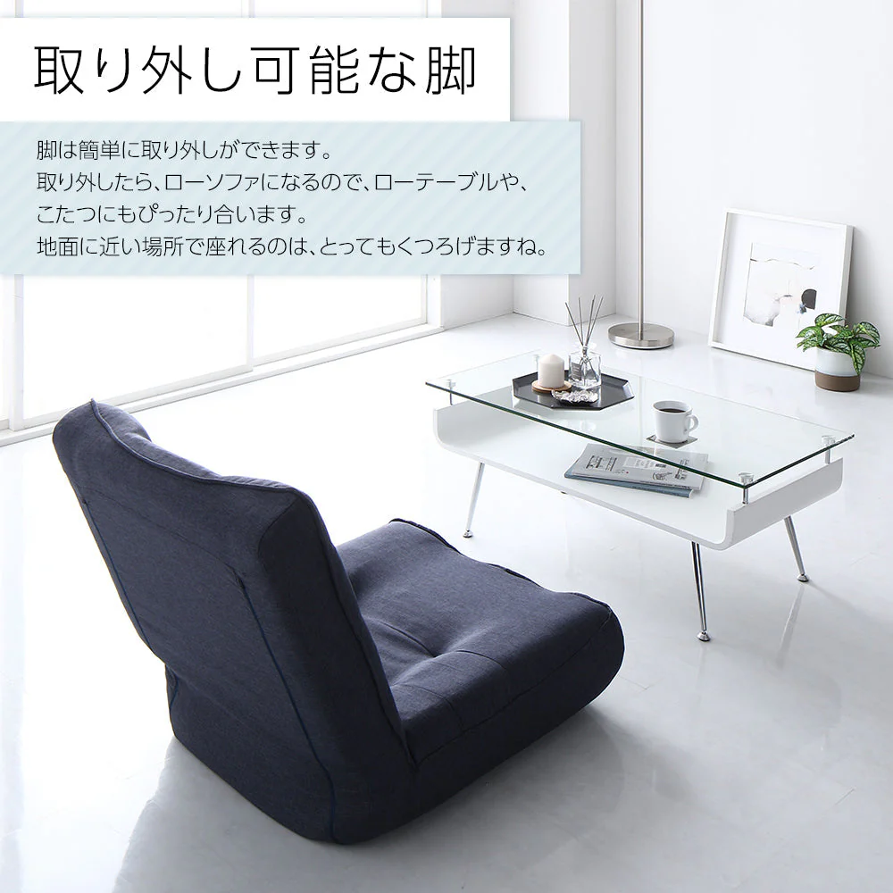 日本製 リクライニング ハイバックソファ 1人掛け単品 PVC生地 ブラック - Image 11