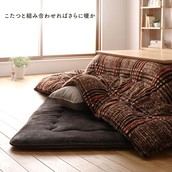 極厚フランネル こたつ敷き布団ラグ 約190×260cm ブラウン - Image 13