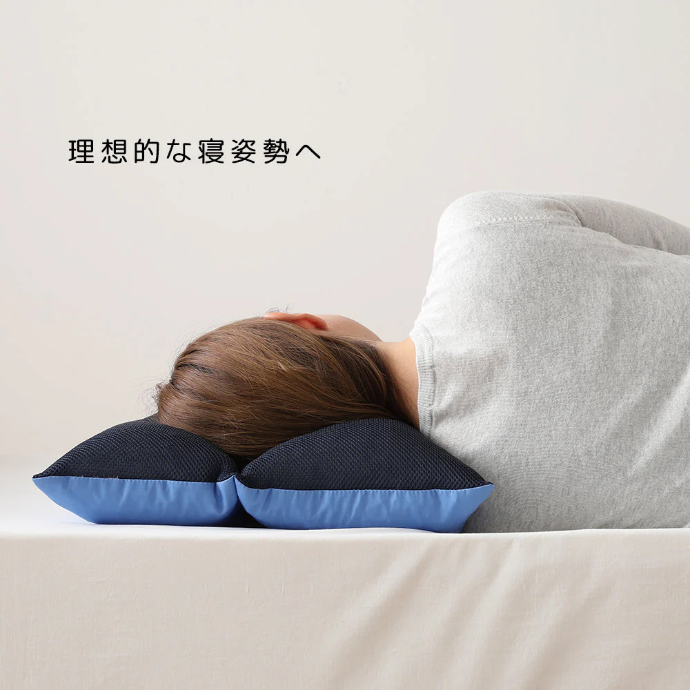 いびきのことを考えた枕：枕カバー付き（ブルー） - Image 11