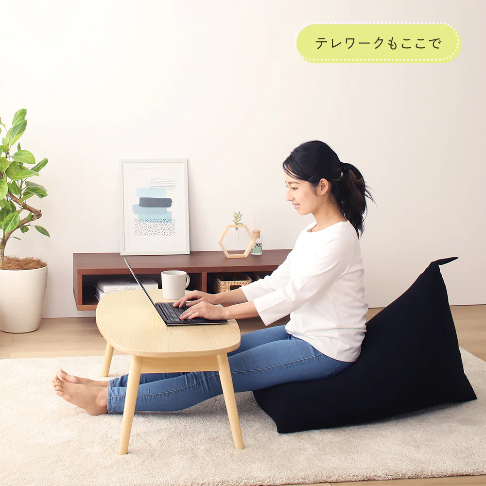 こだわり生地の北欧風ビーズクッション レッド - Image 16