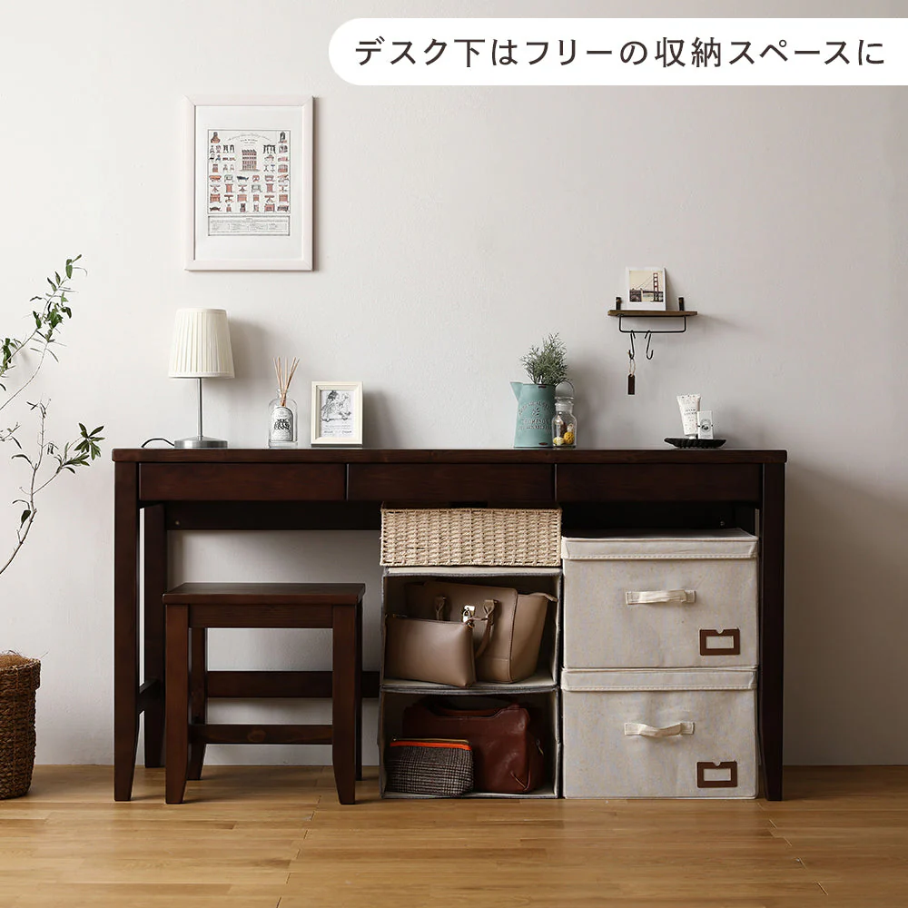 天然木 デスク単品 幅140×奥行60cm ホワイト - Image 17