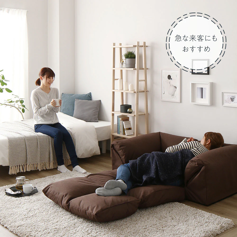 日本製 3WAYソファベッド ブラウン - Image 14