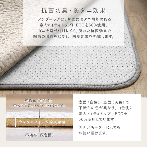 イブルラグとアンダーラグのふかふか2点セット ベージュ - Image 9