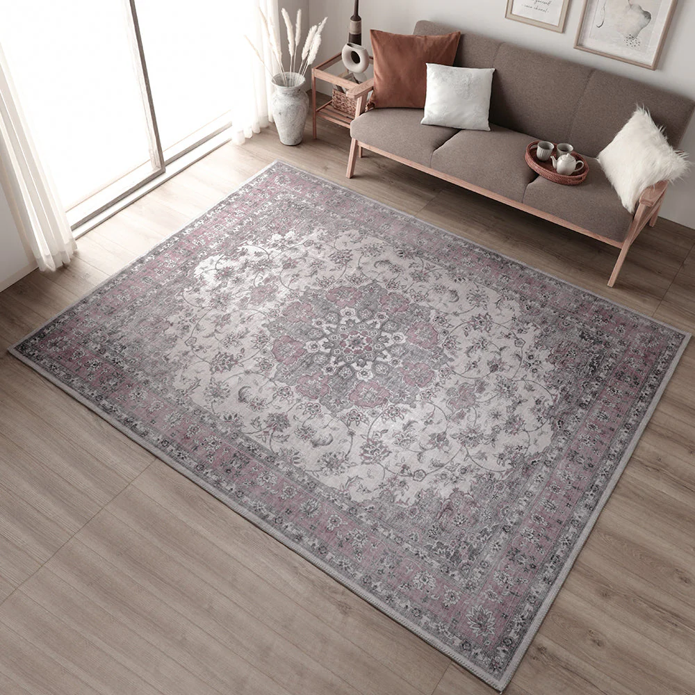 アンティーク調 絨毯風 ラグ  ホットカーペット対応 【190×240cm】 ブルーアッシュ - Image 17