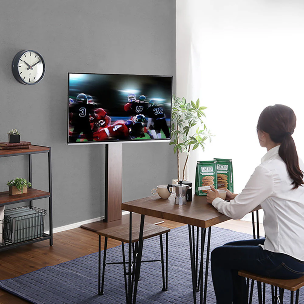 壁寄せTVスタンド（固定タイプ） ロータイプ 棚付き ホワイト - Image 13