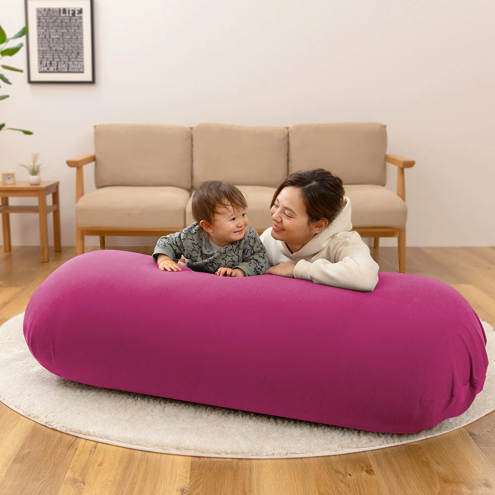 日本製 おおきなビーズクッション グレー - Image 7