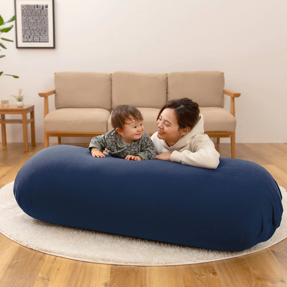 日本製 おおきなビーズクッション ベージュ - Image 4