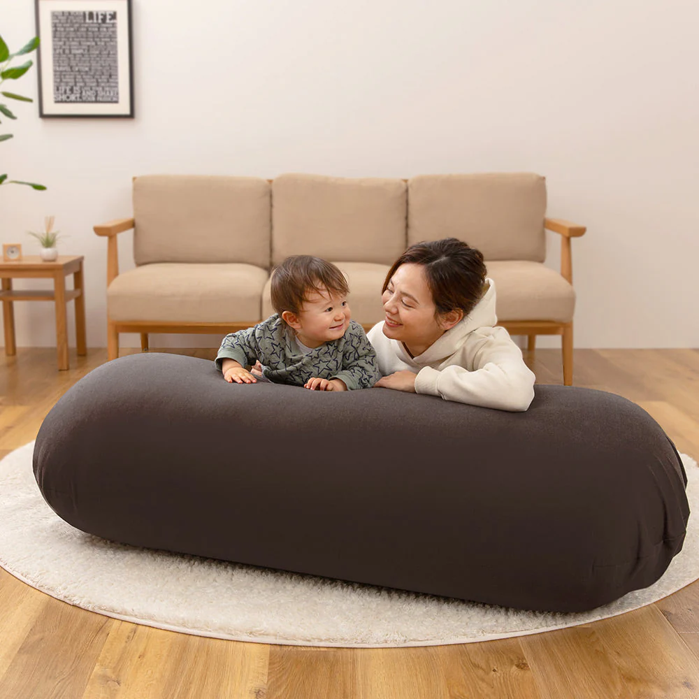 日本製 おおきなビーズクッション ベージュ - Image 5
