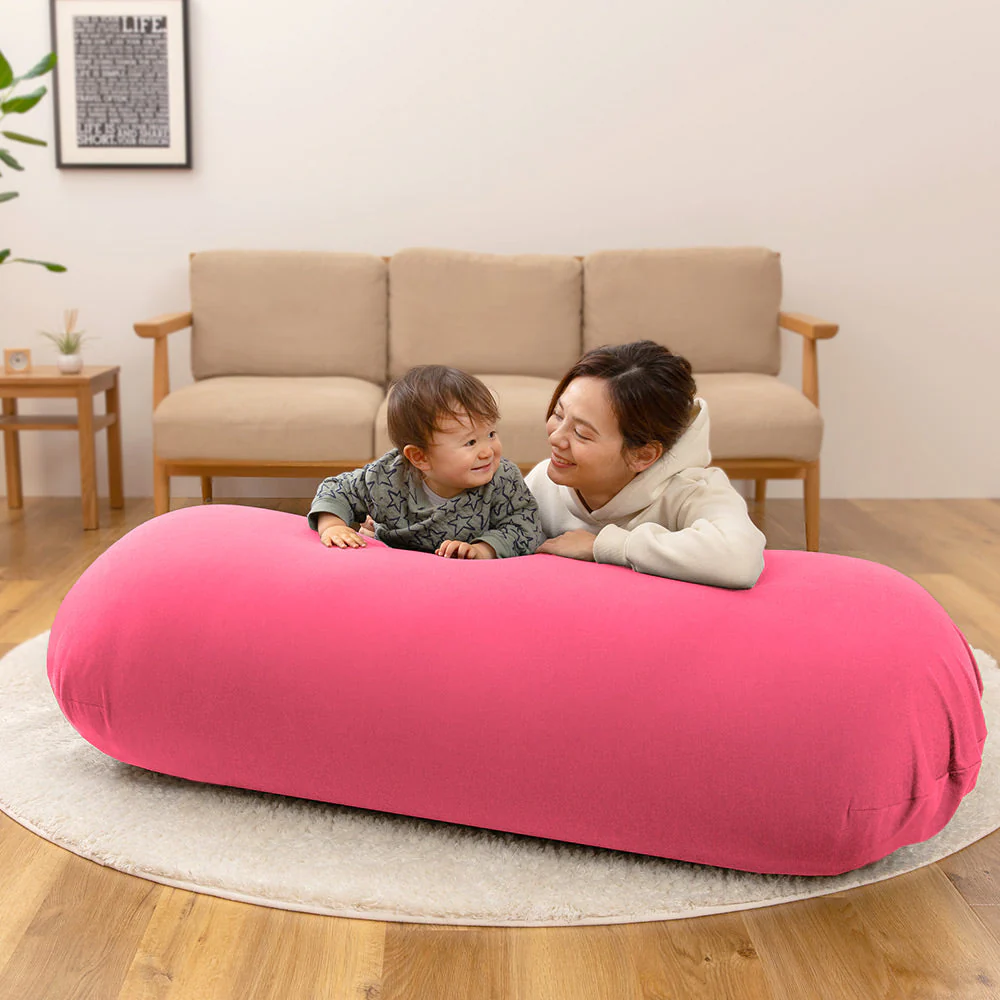 日本製 おおきなビーズクッション ベージュ - Image 6