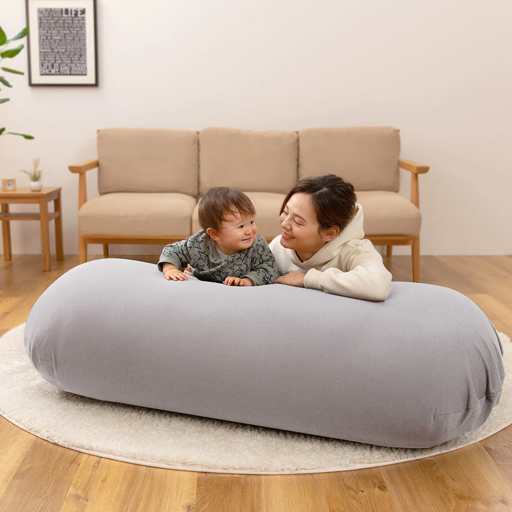 日本製 おおきなビーズクッション イエロー - Image 3