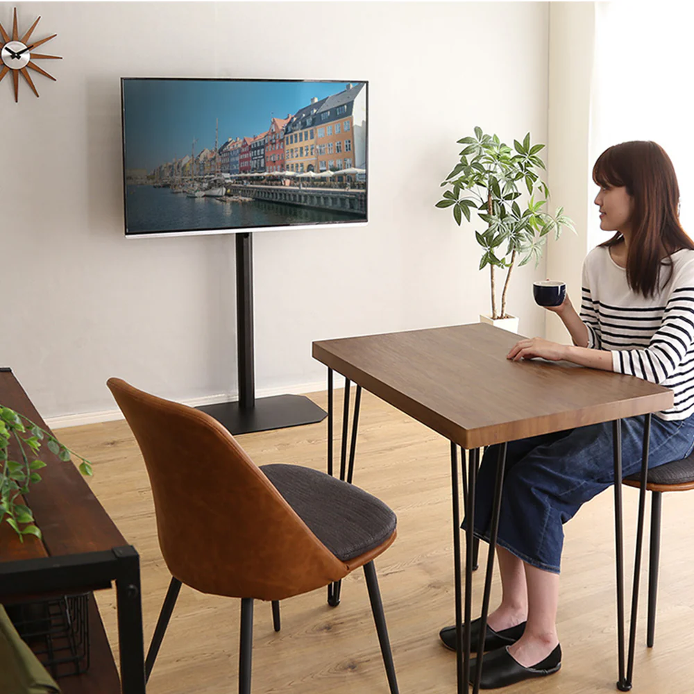 八角形 壁寄せTVスタンド（240度スイングタイプ） ホワイト - Image 14