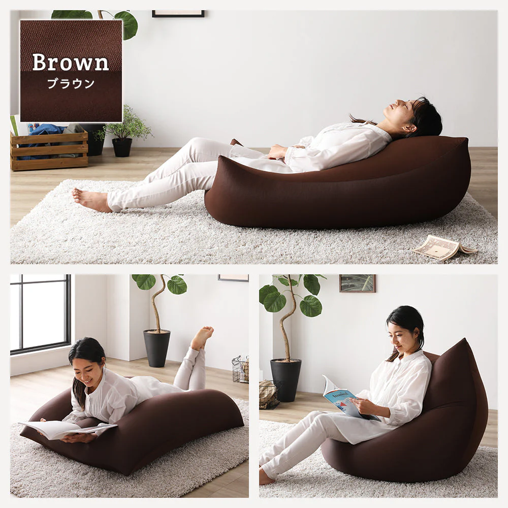 日本製 特大ビーズクッション ネイビー - Image 3