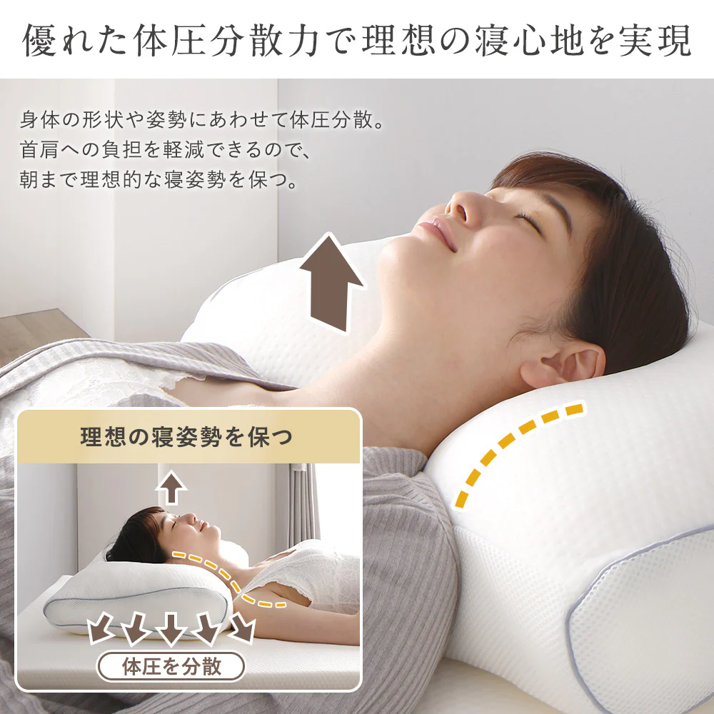 高密度低反発まくら単品 ホワイト - Image 4