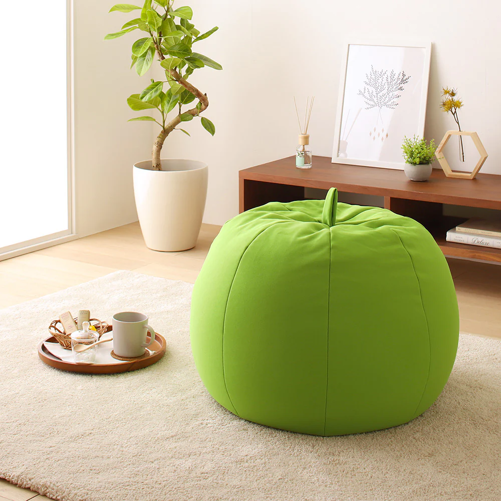 リンゴ型 ビーズクッション 単品（ビッグ） オレンジ - Image 30