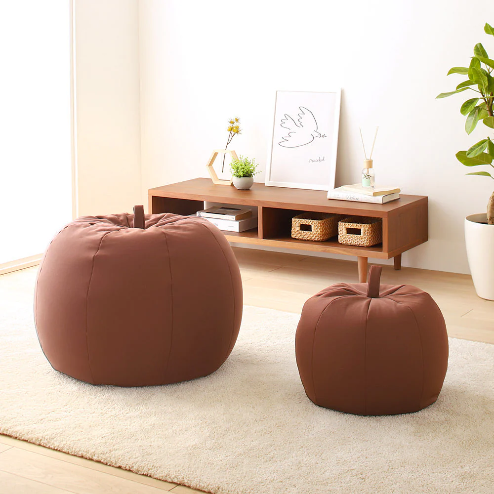 リンゴ型 ビーズクッション 単品（ビッグ） ブルー - Image 26