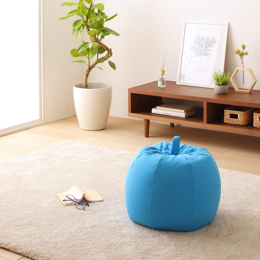 リンゴ型 ビーズクッション 単品（ビッグ） ブルー - Image 33