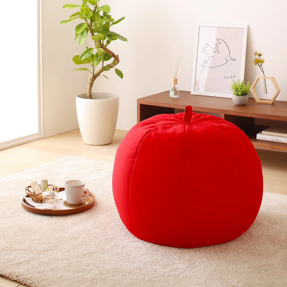 リンゴ型 ビーズクッション 単品（ビッグ） グリーン - Image 21