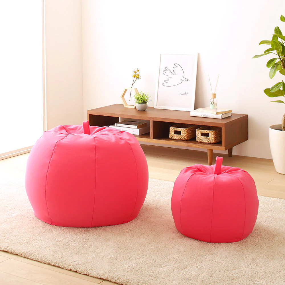 リンゴ型 ビーズクッション 単品（ビッグ） グリーン - Image 23