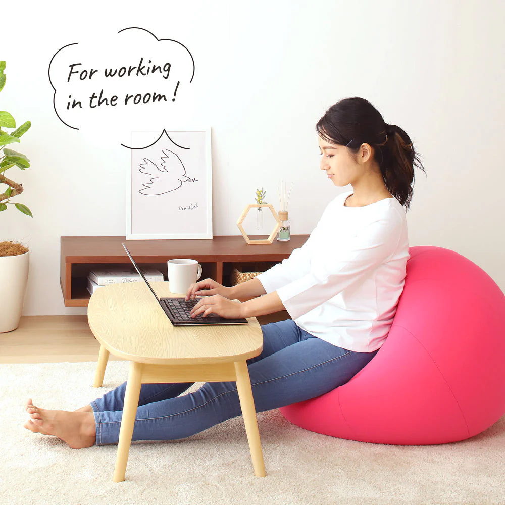 リンゴ型 ビーズクッション 単品（スモール） グリーン - Image 13