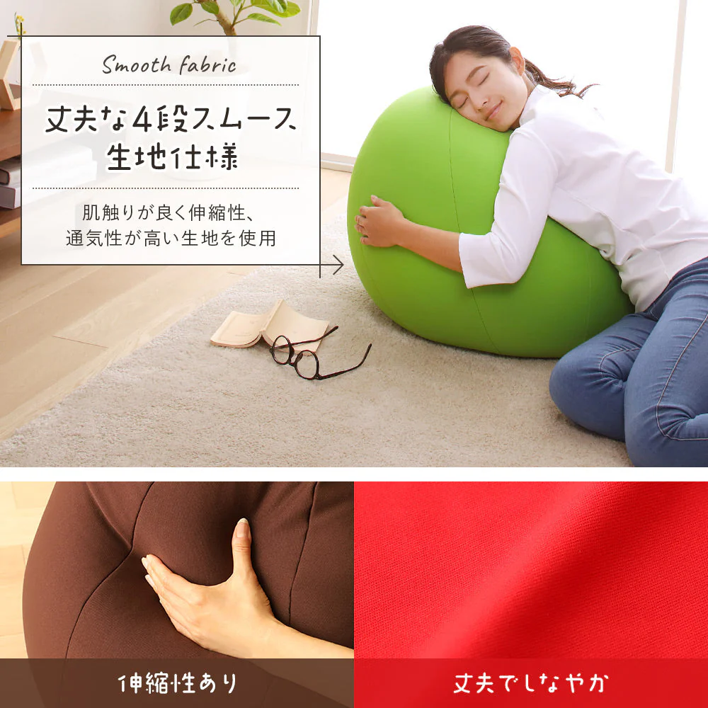リンゴ型 ビーズクッション 2点セット（スモール・ビッグ） レッド - Image 11