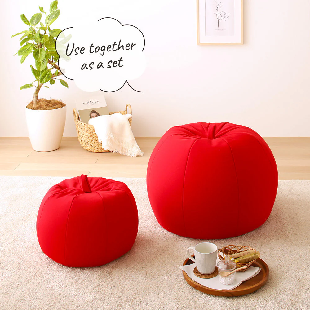 リンゴ型 ビーズクッション 単品（ビッグ） レッド - Image 16